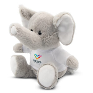 Plüsch-Elefant mit T-Shirt als Kundenpräsent